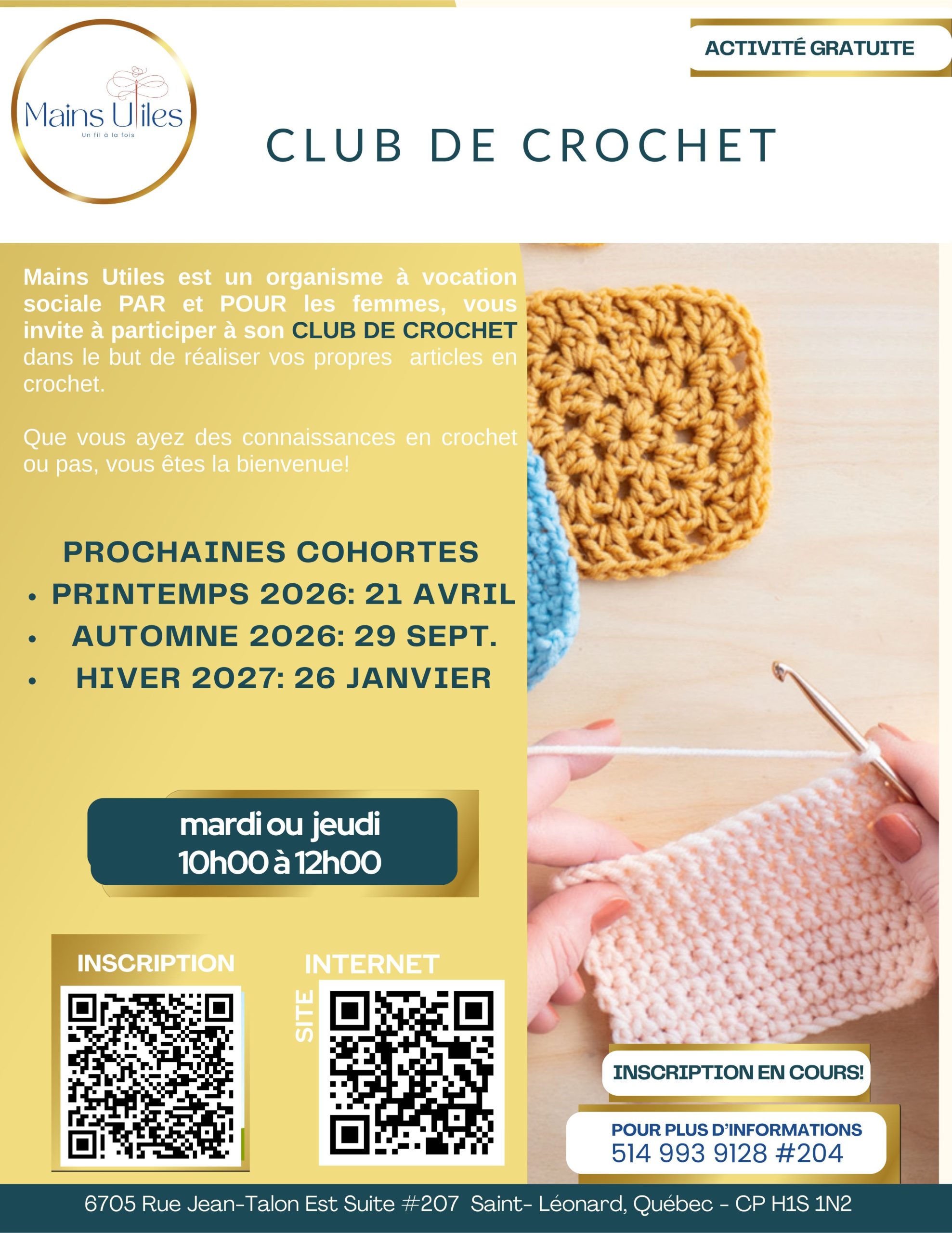 Mains Utiles | Organisme pour l'épanouissement des femmes à Saint-Léonard