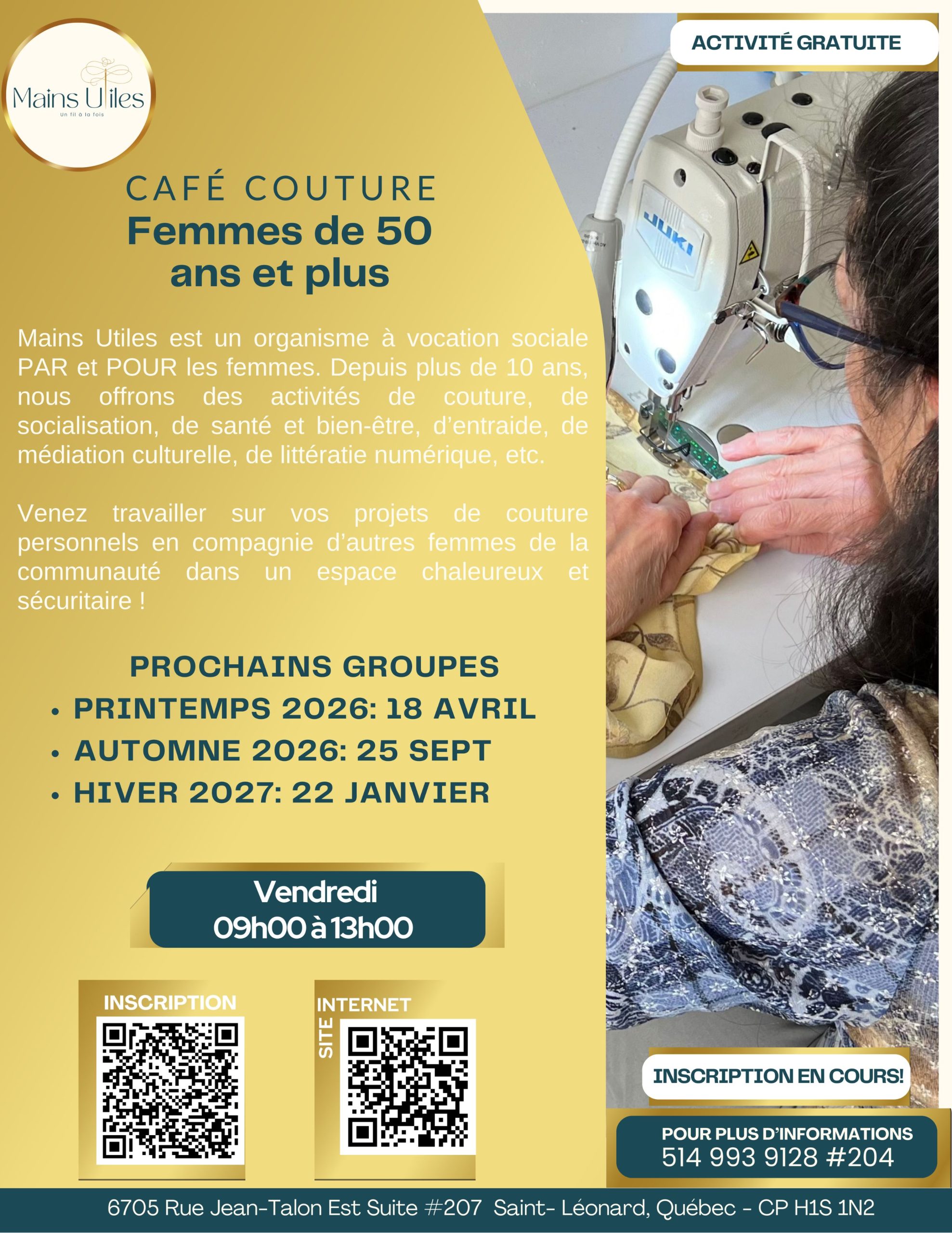 Mains Utiles | Organisme pour l'épanouissement des femmes à Saint-Léonard